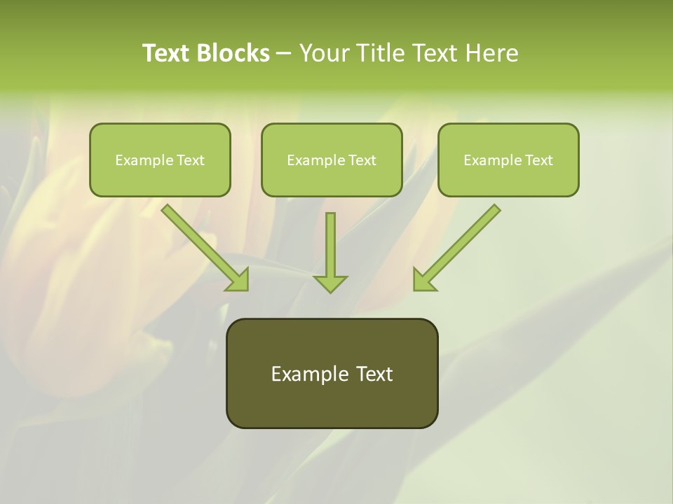 Yellow Collour Bouquet PowerPoint Template