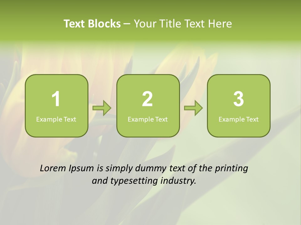 Yellow Collour Bouquet PowerPoint Template