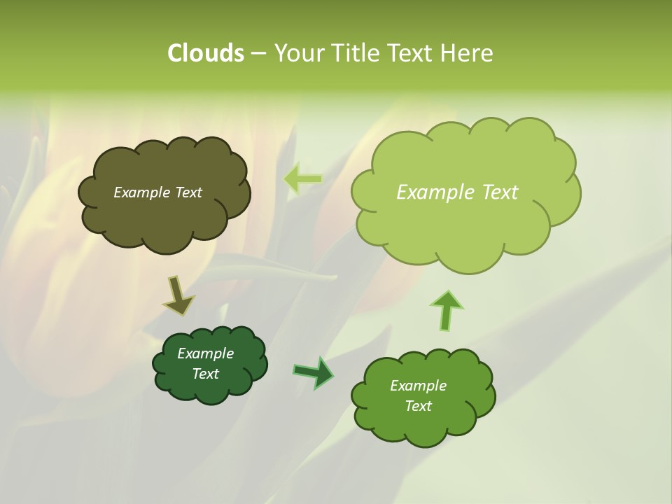 Yellow Collour Bouquet PowerPoint Template