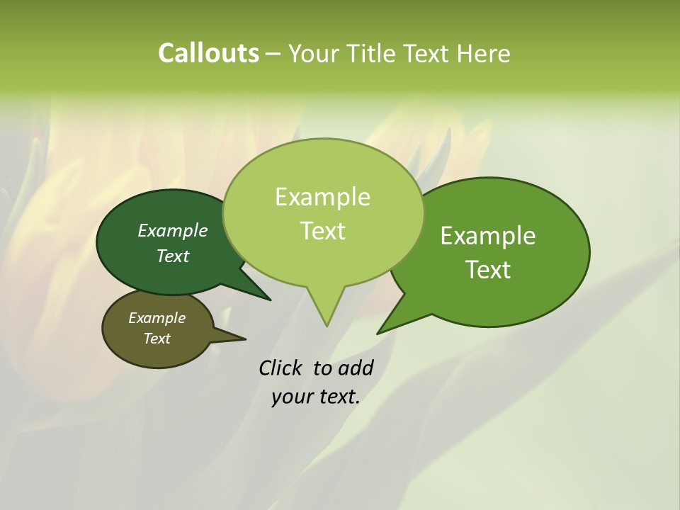 Yellow Collour Bouquet PowerPoint Template
