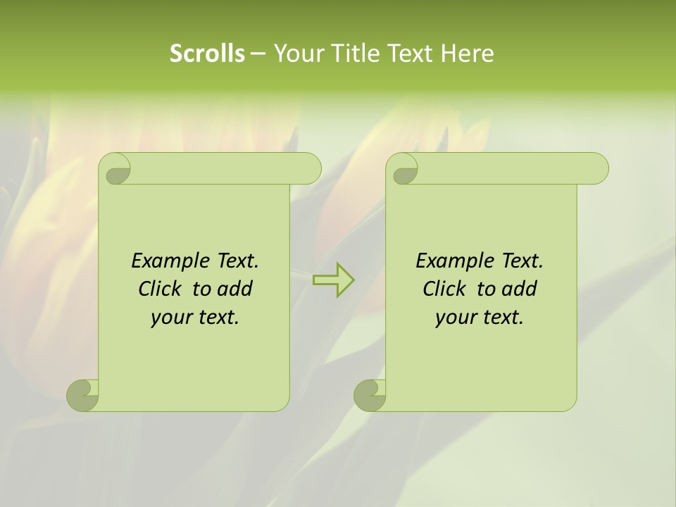 Yellow Collour Bouquet PowerPoint Template