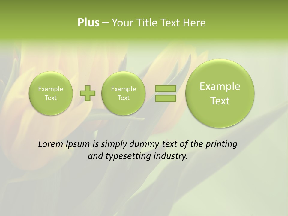 Yellow Collour Bouquet PowerPoint Template