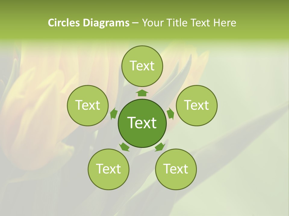 Yellow Collour Bouquet PowerPoint Template