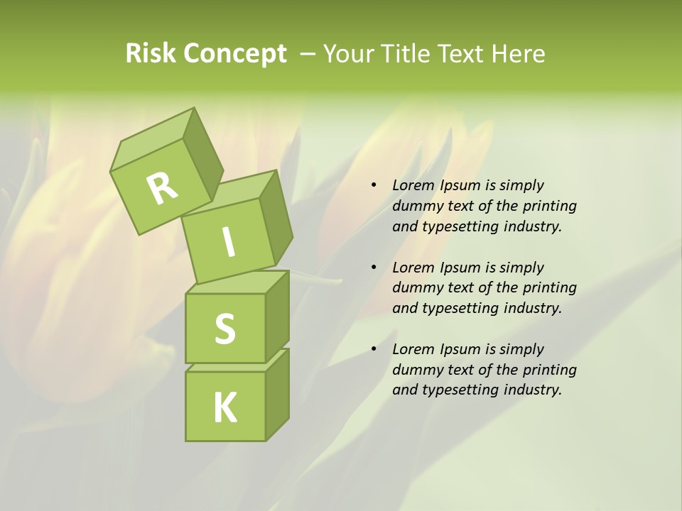 Yellow Collour Bouquet PowerPoint Template