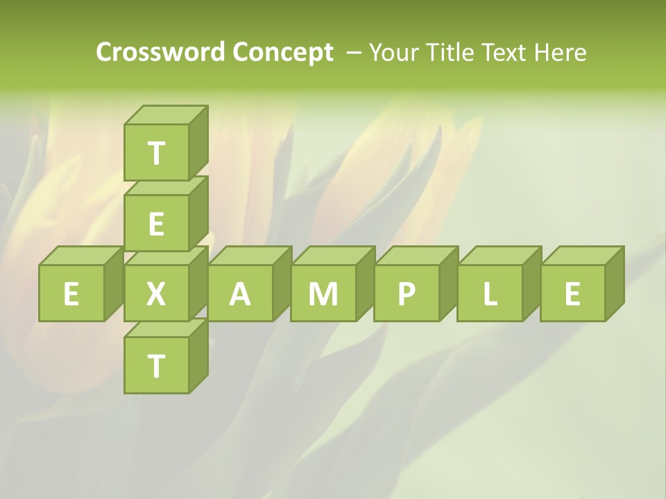 Yellow Collour Bouquet PowerPoint Template