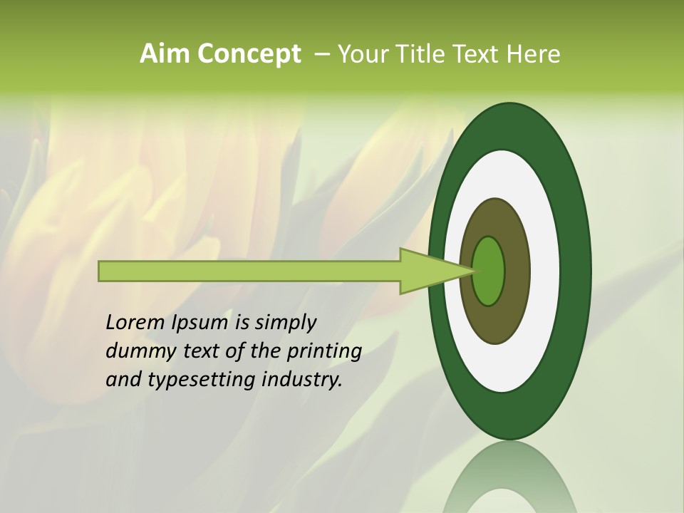 Yellow Collour Bouquet PowerPoint Template