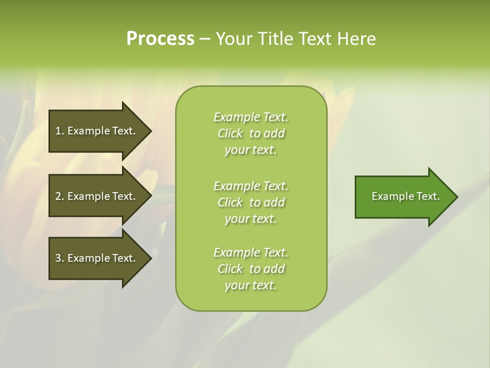 Yellow Collour Bouquet PowerPoint Template