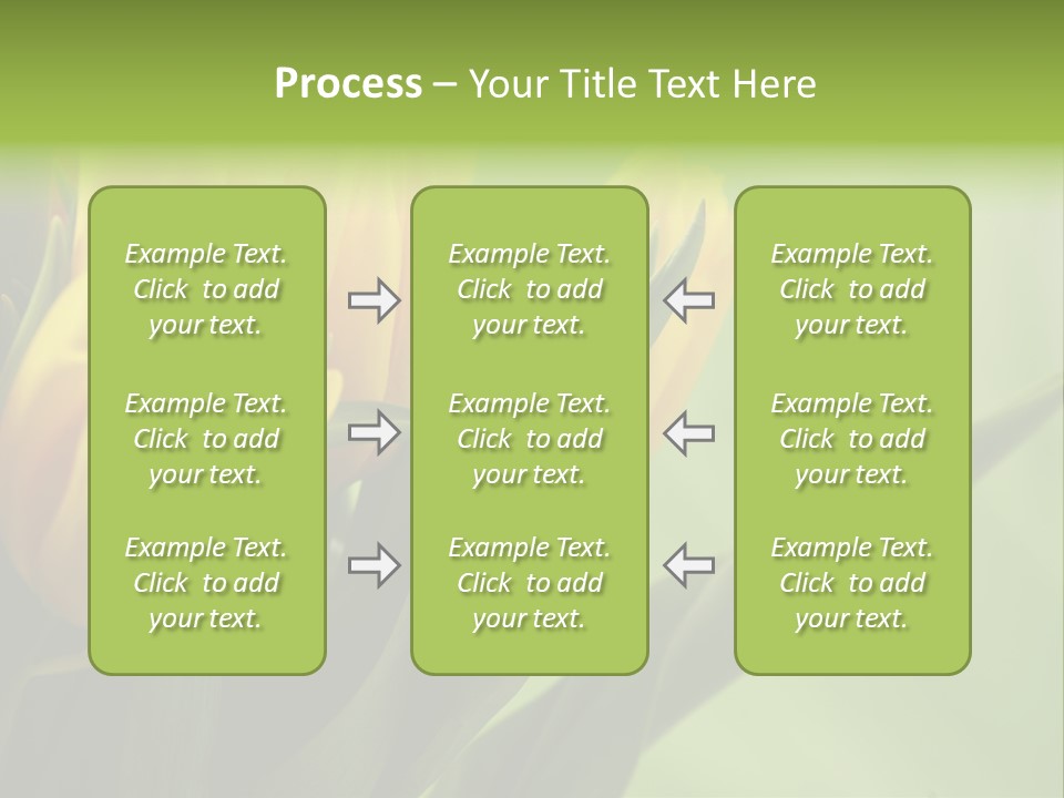 Yellow Collour Bouquet PowerPoint Template
