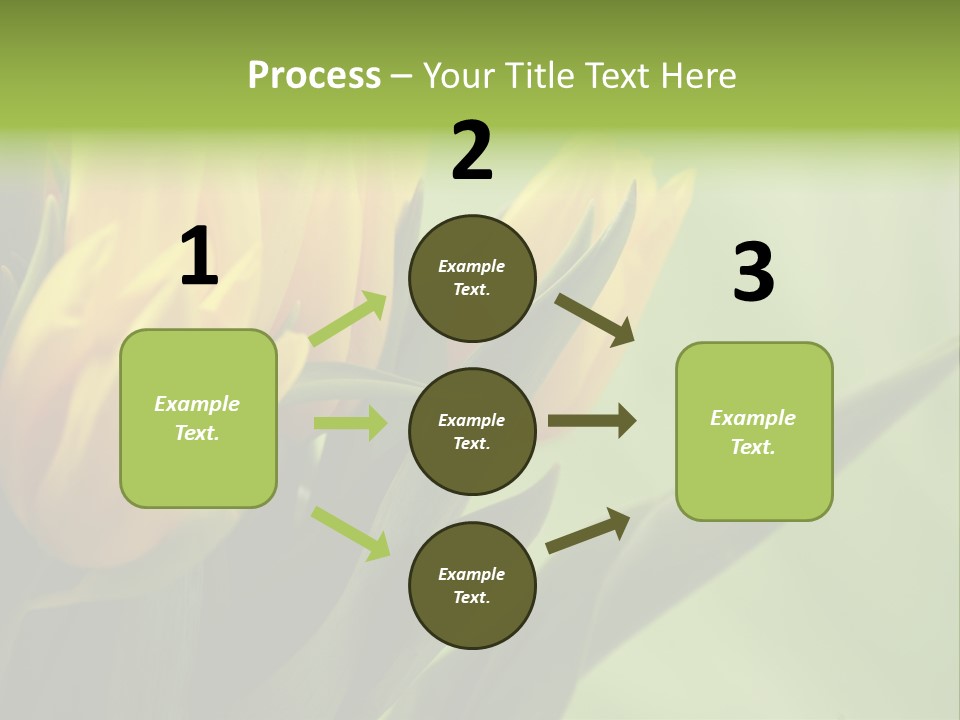 Yellow Collour Bouquet PowerPoint Template