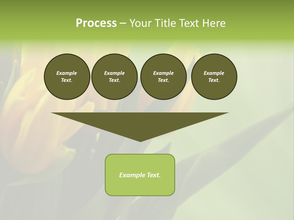 Yellow Collour Bouquet PowerPoint Template