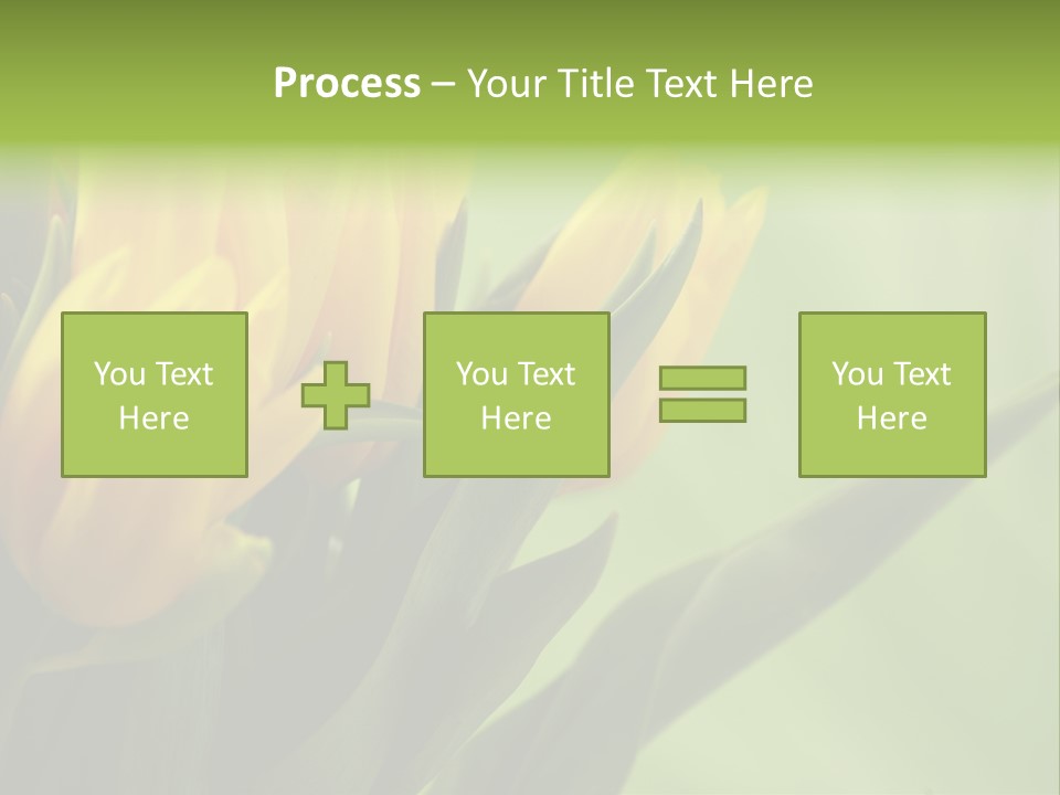 Yellow Collour Bouquet PowerPoint Template