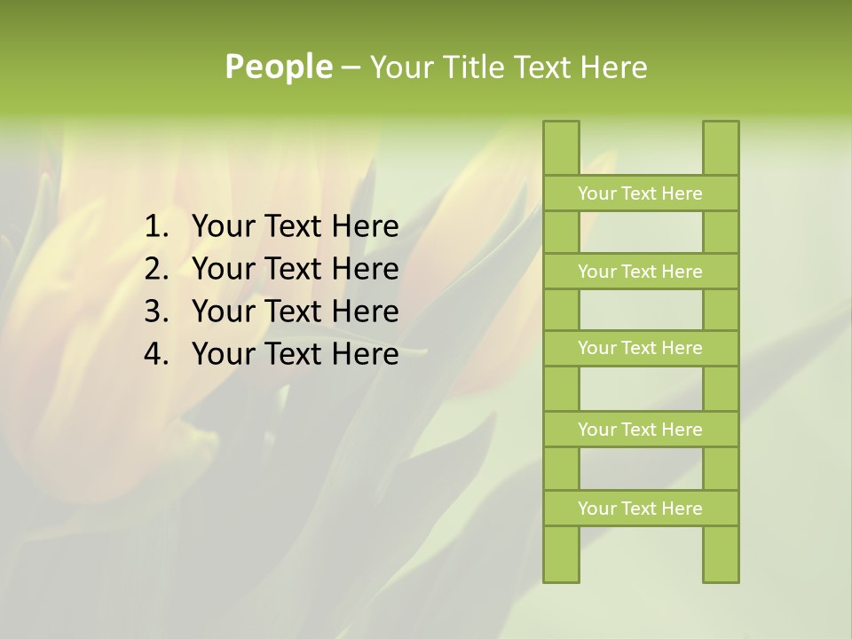 Yellow Collour Bouquet PowerPoint Template