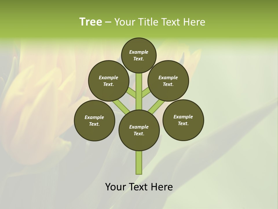 Yellow Collour Bouquet PowerPoint Template