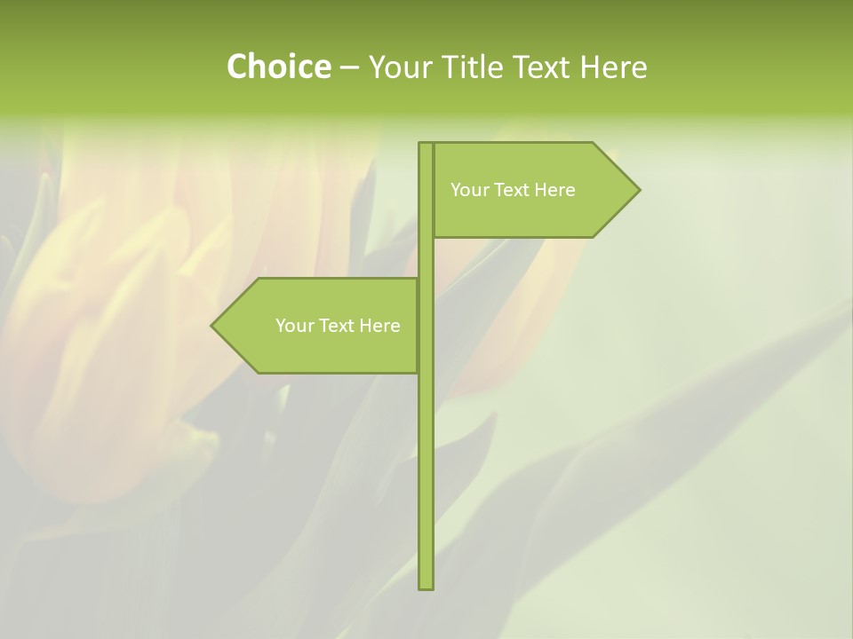 Yellow Collour Bouquet PowerPoint Template