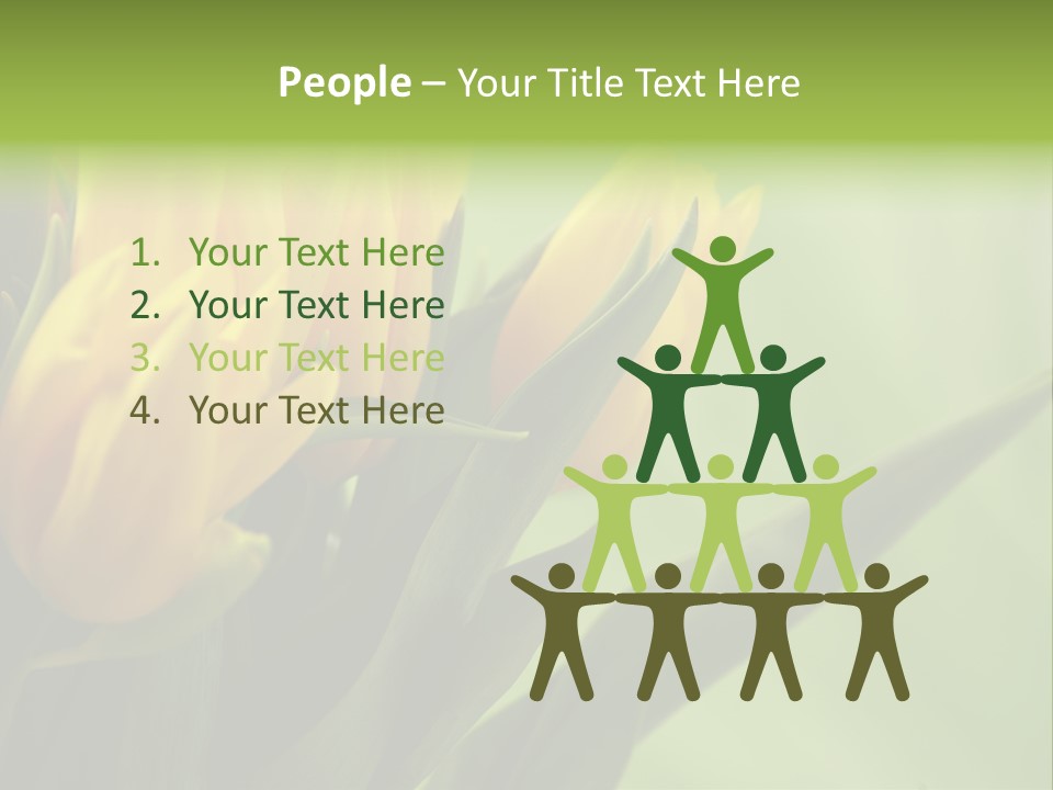 Yellow Collour Bouquet PowerPoint Template