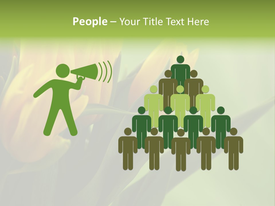 Yellow Collour Bouquet PowerPoint Template