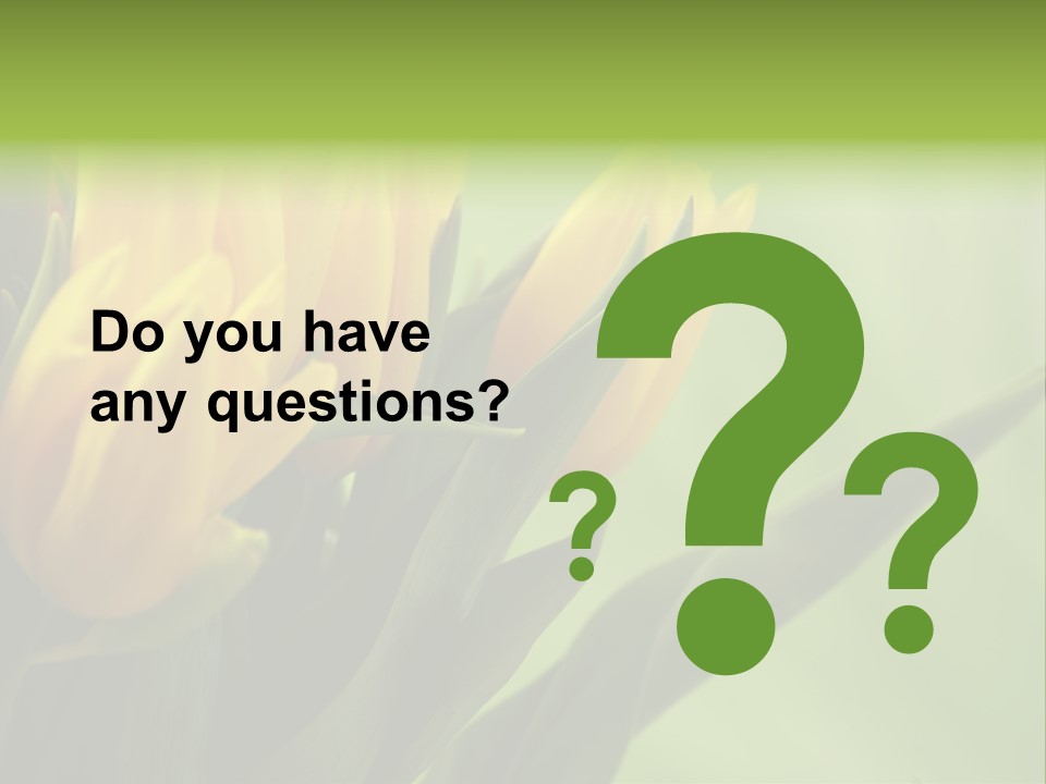 Yellow Collour Bouquet PowerPoint Template