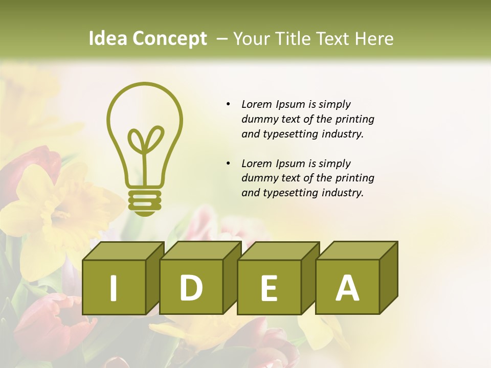 Green Square Purple PowerPoint Template