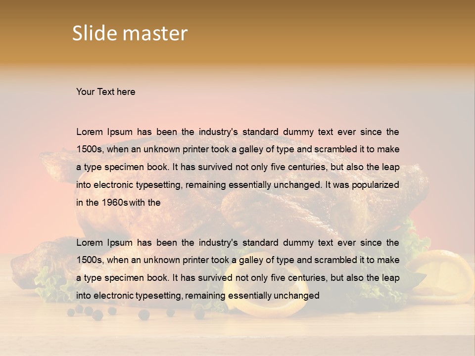 Drumstick Garnish Roast PowerPoint Template