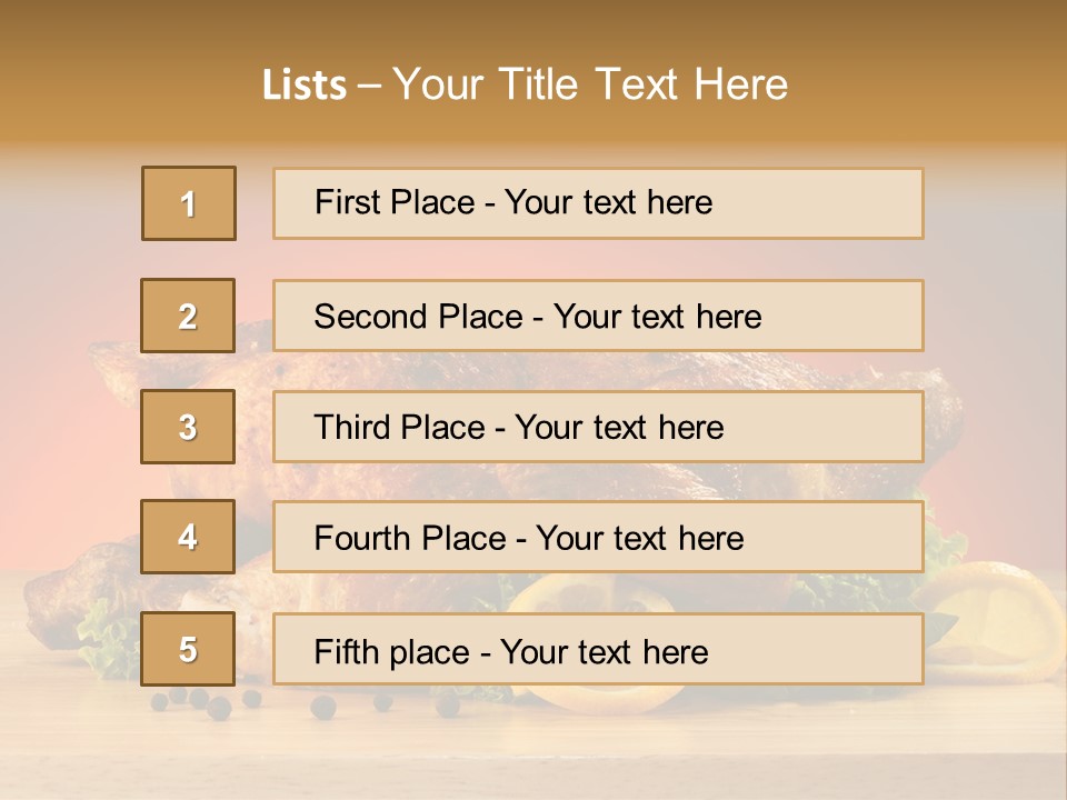 Drumstick Garnish Roast PowerPoint Template