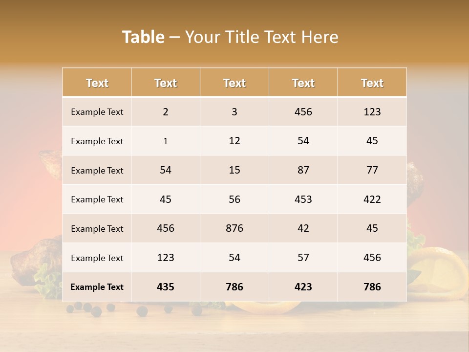 Drumstick Garnish Roast PowerPoint Template
