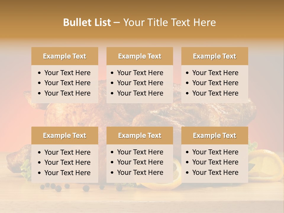 Drumstick Garnish Roast PowerPoint Template