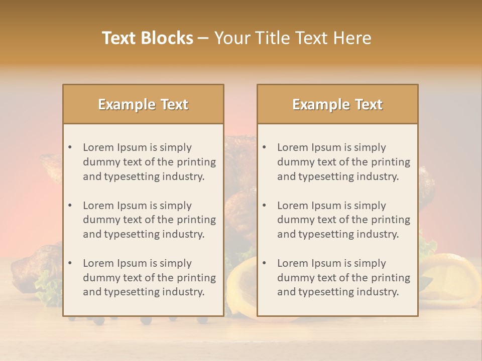Drumstick Garnish Roast PowerPoint Template