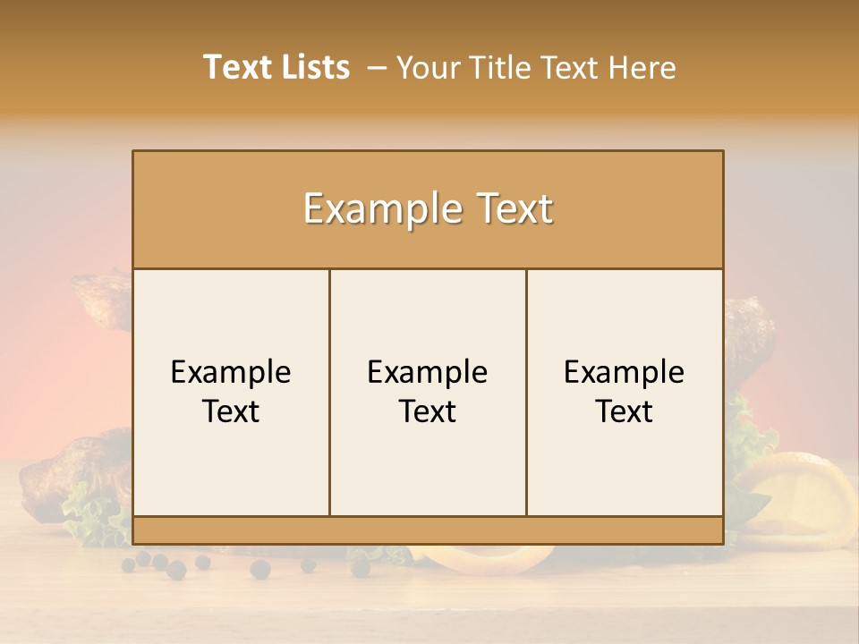 Drumstick Garnish Roast PowerPoint Template