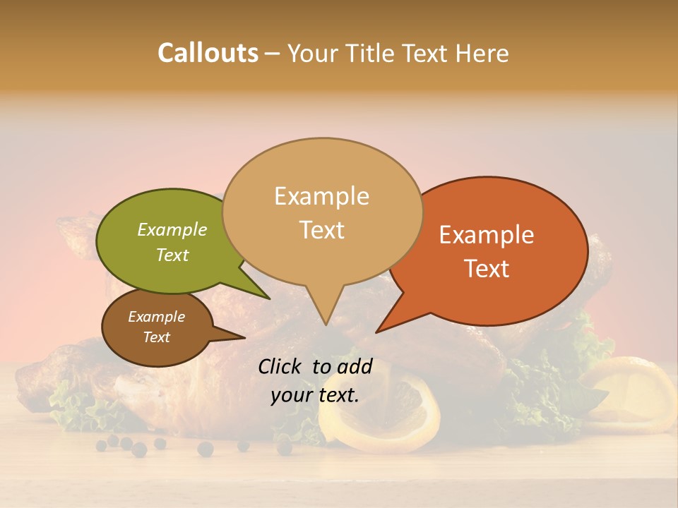 Drumstick Garnish Roast PowerPoint Template