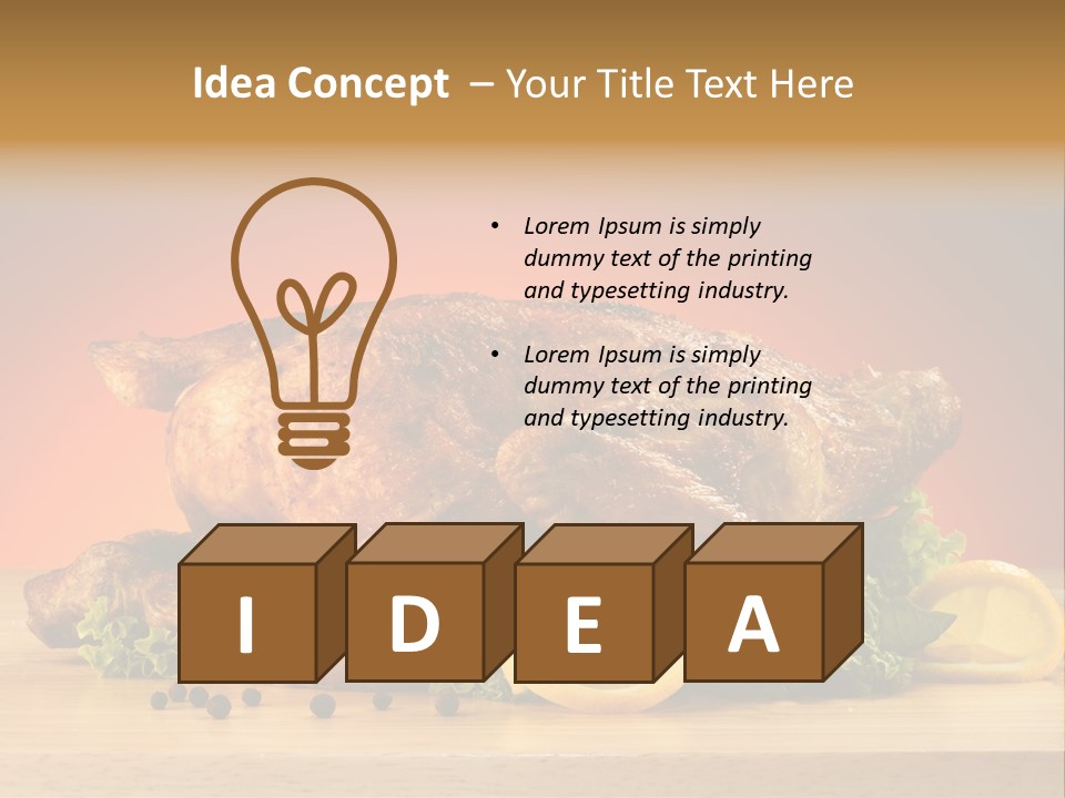 Drumstick Garnish Roast PowerPoint Template