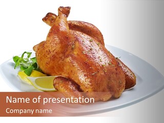 Poultry Skin Herb PowerPoint Template