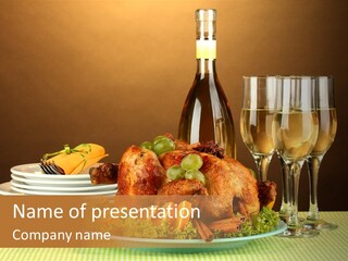 Main Bird Orange PowerPoint Template