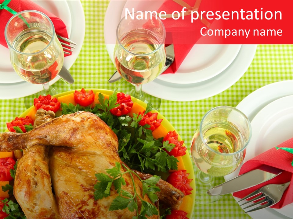 Tradition Poultry Meal PowerPoint Template
