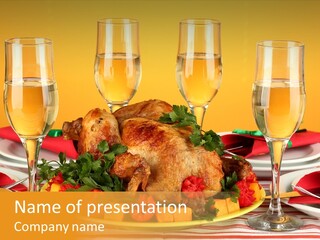 Barbecue Thanksgiving Roast PowerPoint Template