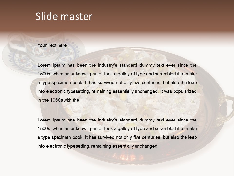 Tatl Kahve Ceviz PowerPoint Template