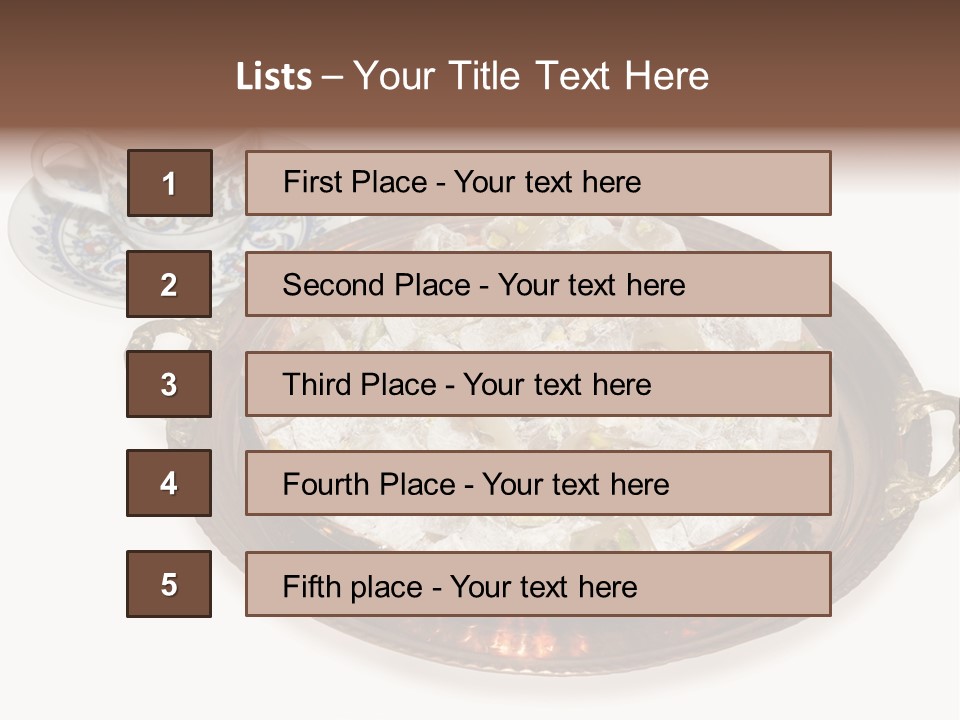 Tatl Kahve Ceviz PowerPoint Template