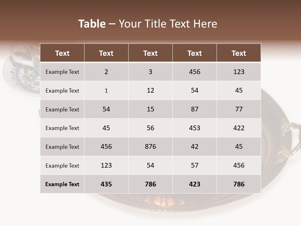 Tatl Kahve Ceviz PowerPoint Template