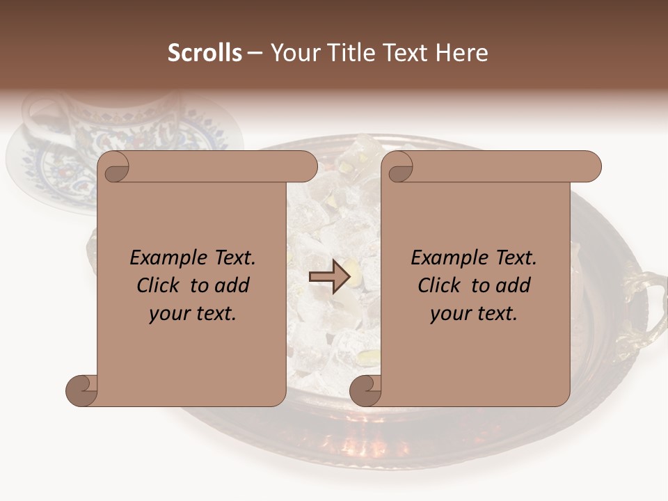 Tatl Kahve Ceviz PowerPoint Template