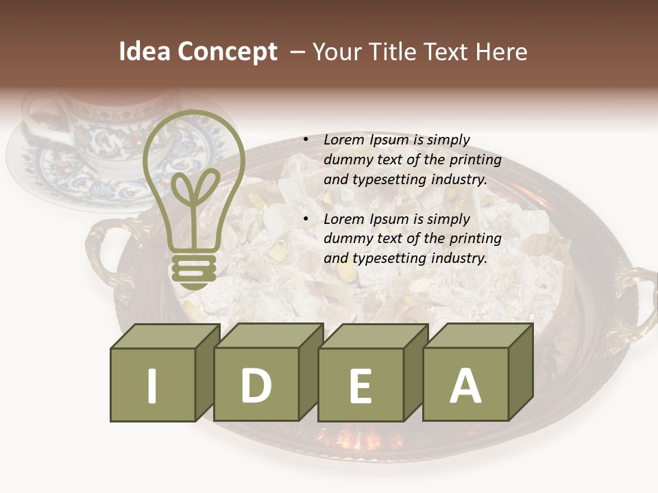 Tatl Kahve Ceviz PowerPoint Template