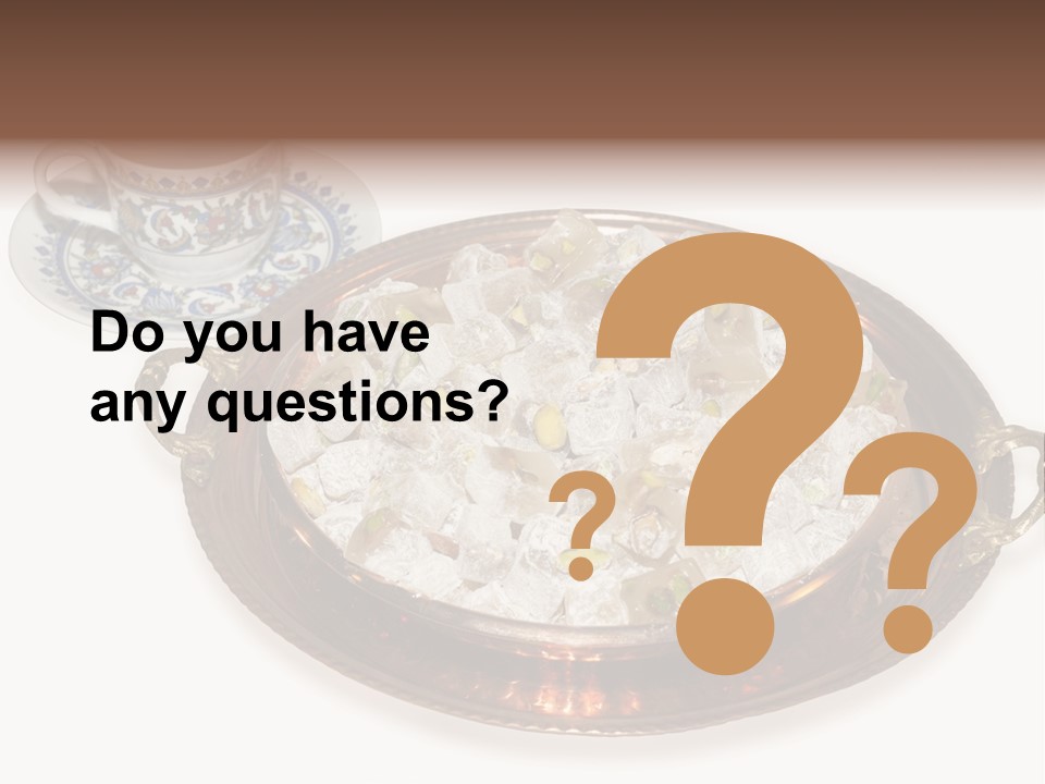 Tatl Kahve Ceviz PowerPoint Template