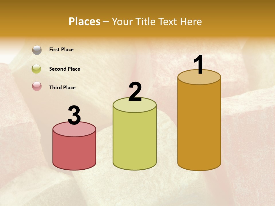 White Sweet Delight Ottoman Delight PowerPoint Template