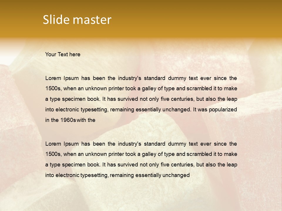 White Sweet Delight Ottoman Delight PowerPoint Template