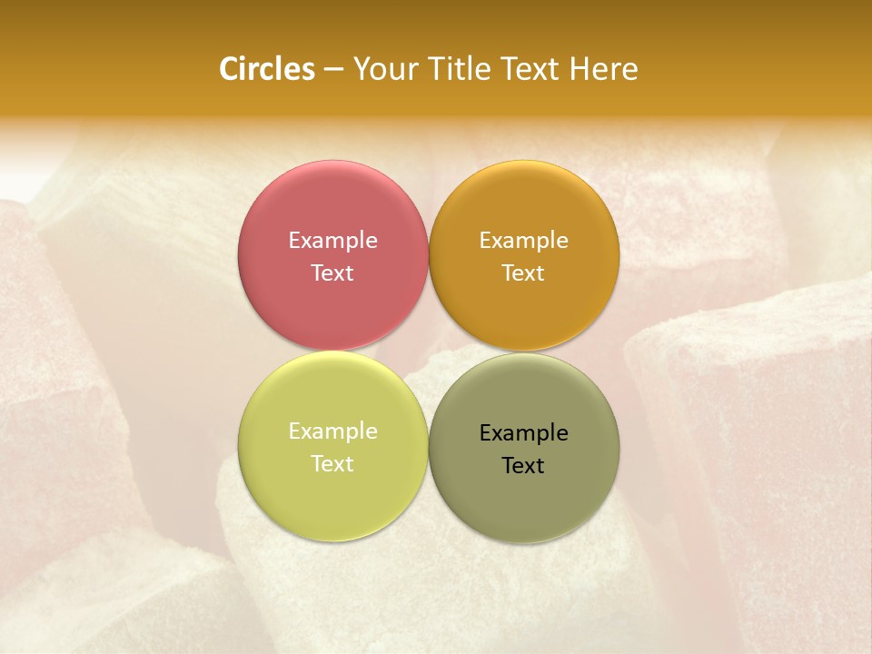 White Sweet Delight Ottoman Delight PowerPoint Template