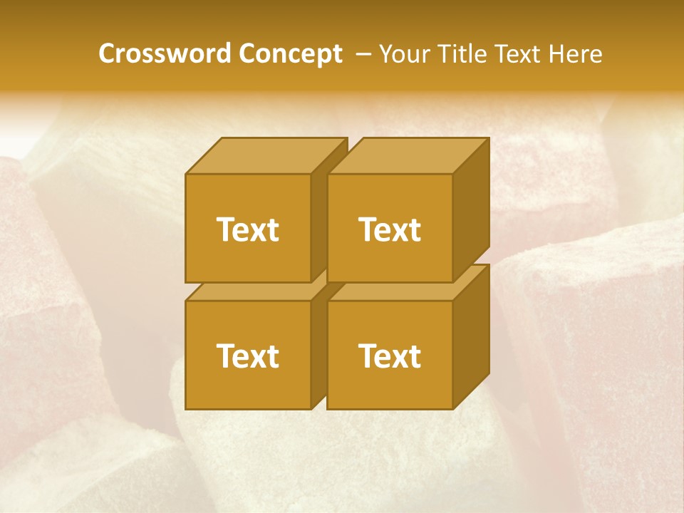 White Sweet Delight Ottoman Delight PowerPoint Template