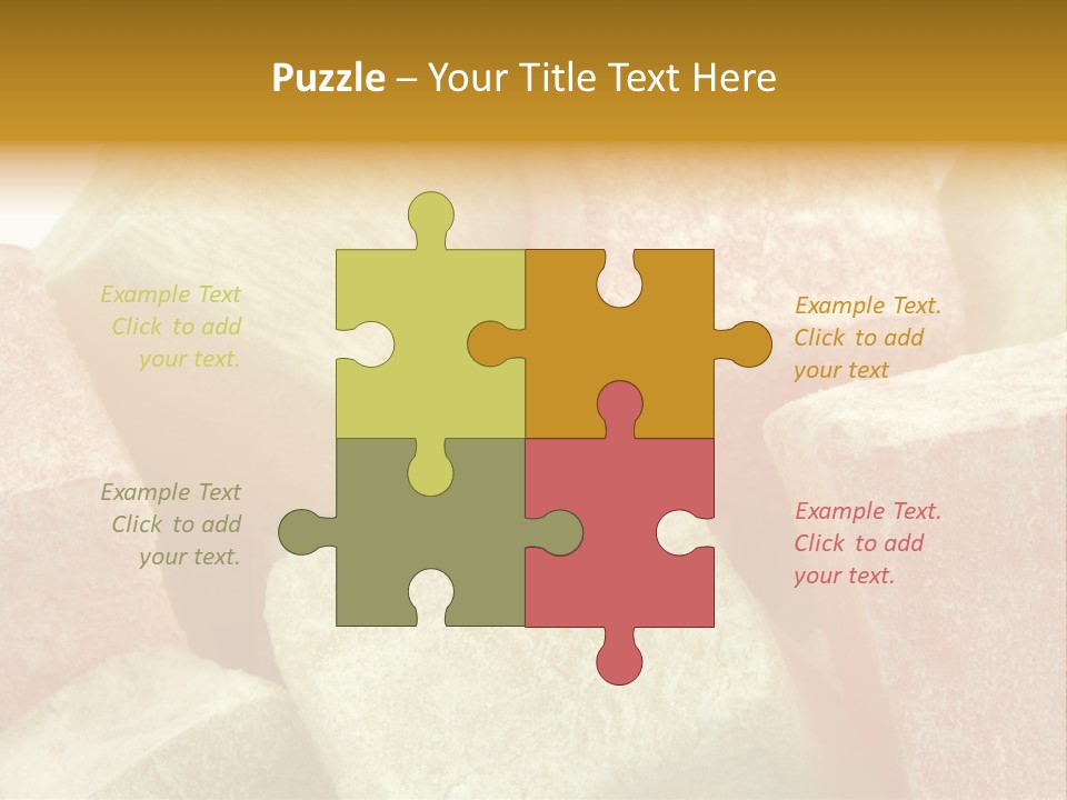 White Sweet Delight Ottoman Delight PowerPoint Template