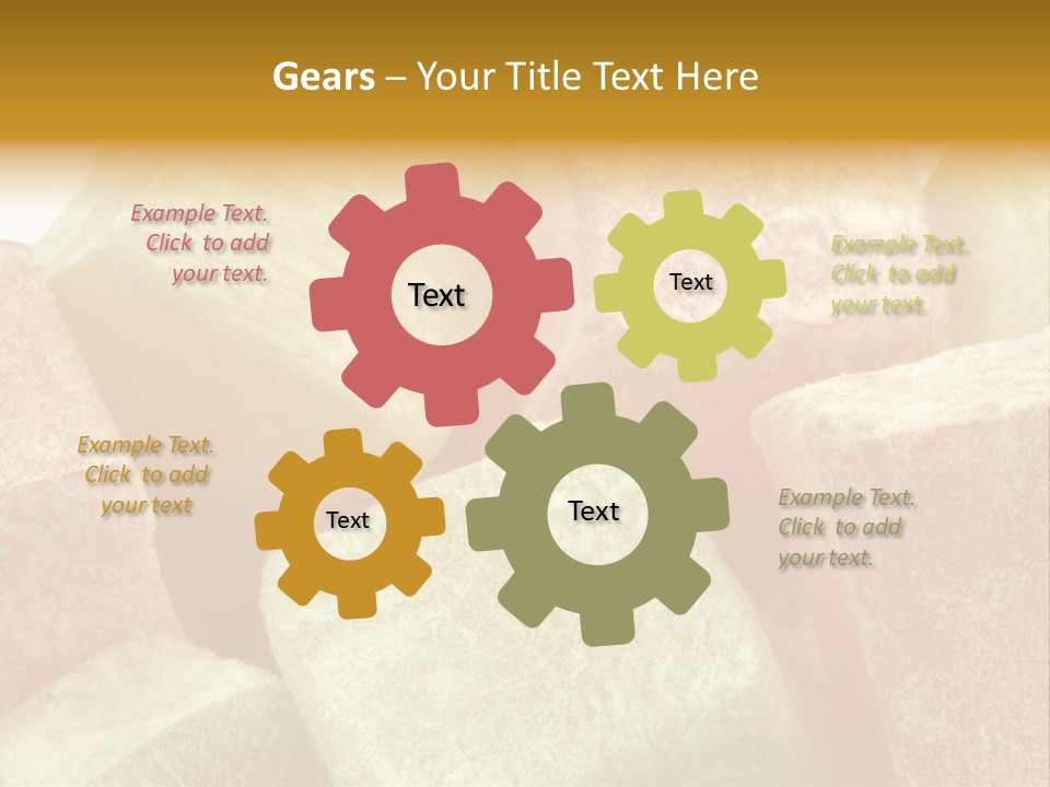 White Sweet Delight Ottoman Delight PowerPoint Template