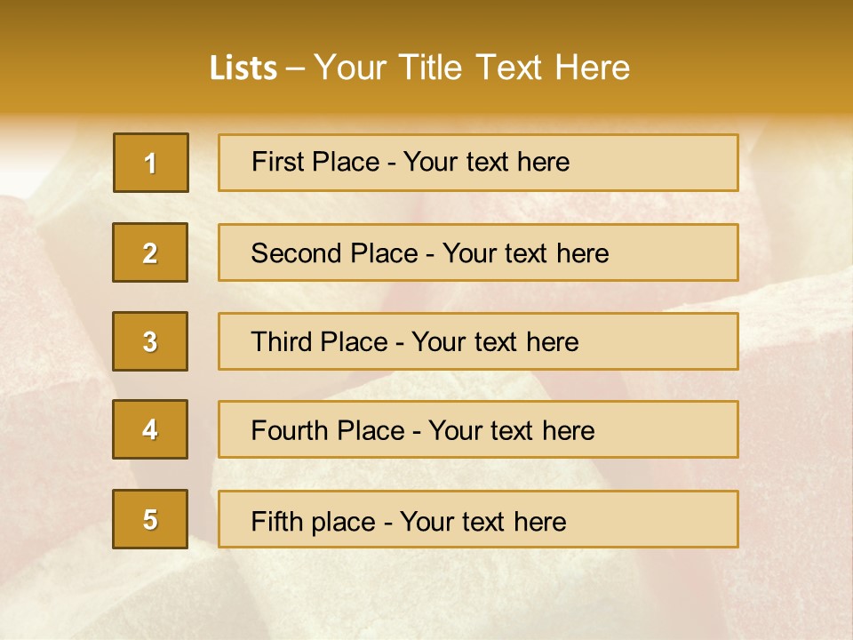 White Sweet Delight Ottoman Delight PowerPoint Template
