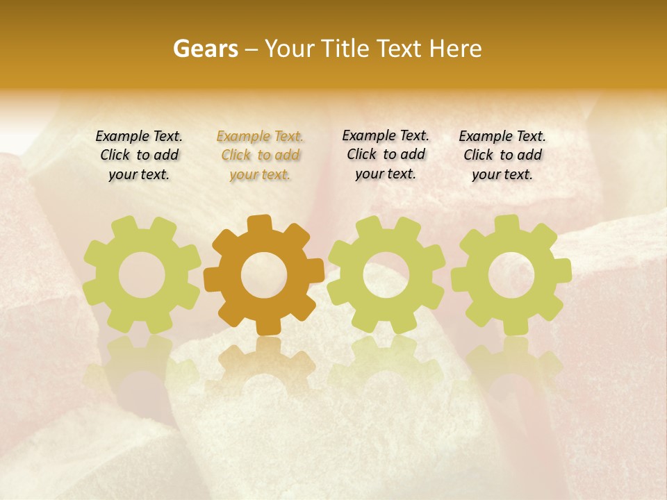 White Sweet Delight Ottoman Delight PowerPoint Template