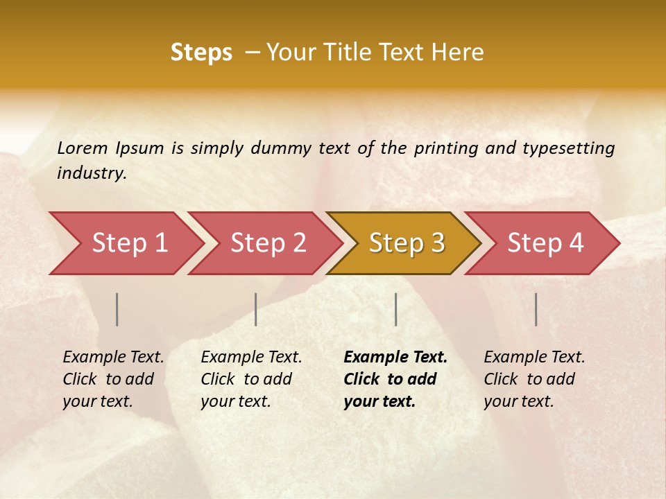 White Sweet Delight Ottoman Delight PowerPoint Template