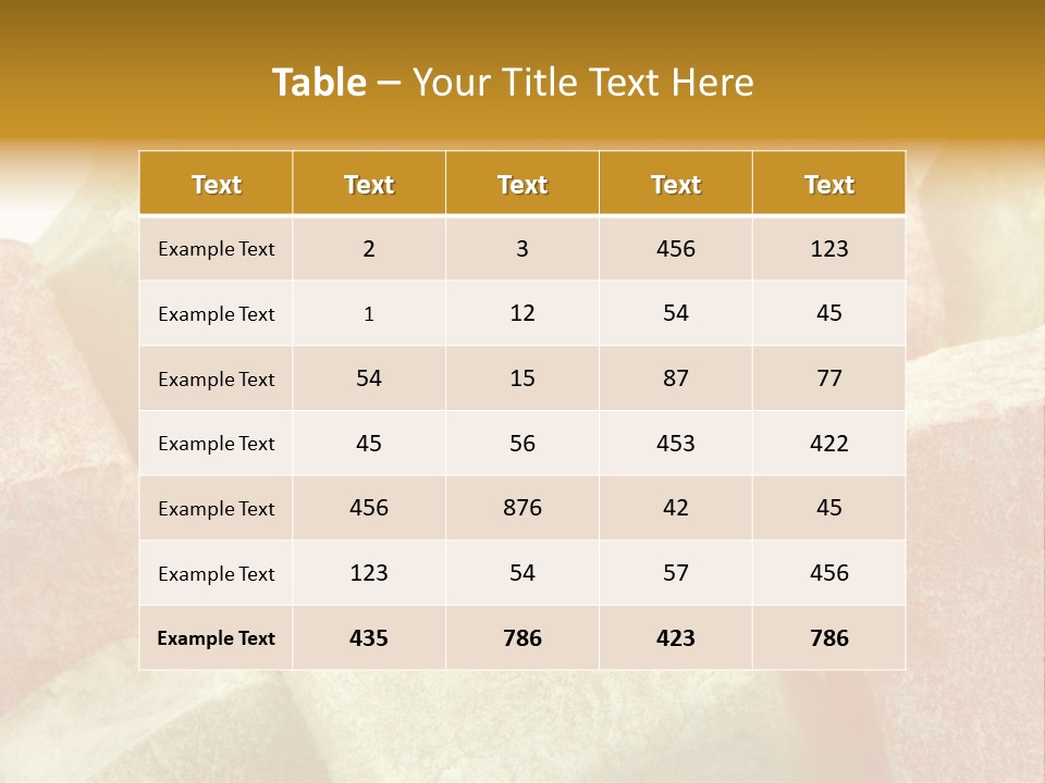 White Sweet Delight Ottoman Delight PowerPoint Template